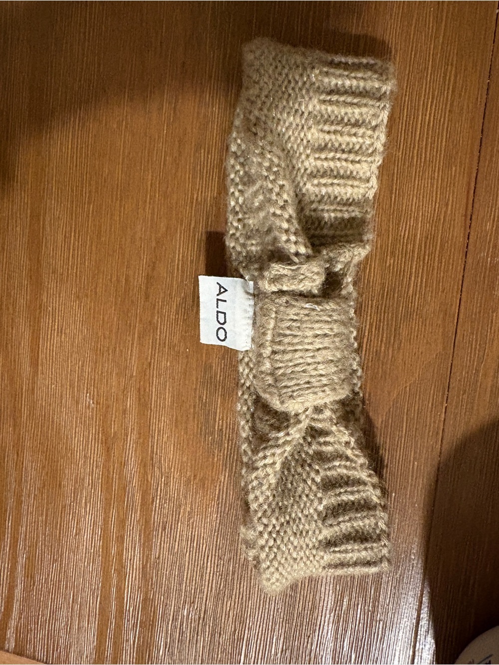 ALDO Cream Knit Bow Headband